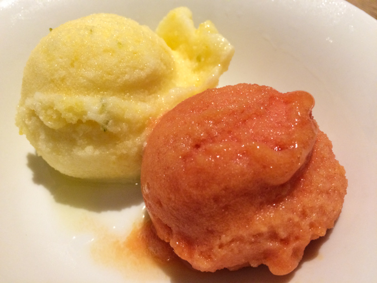Lemonade Passionfruit and Lime and Blood Orange Sorbet